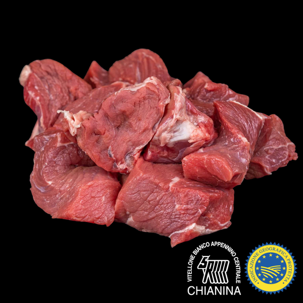 Cubes de Chianina IGP pour cuisson lente – Génisse Toscane
