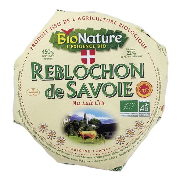 Reblochon bio au lait cru AOP 450 gr.