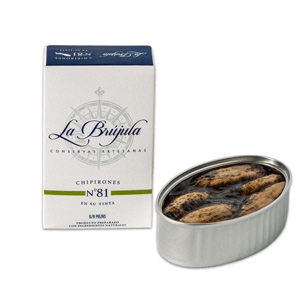 Calamars dans son encre 6/8 pièces La Brujula 110 gr. - Marbled Beef
