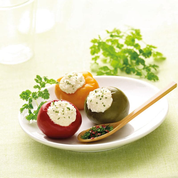 Cocktail de poivrons à la ricotta de vache - Marbled Beef