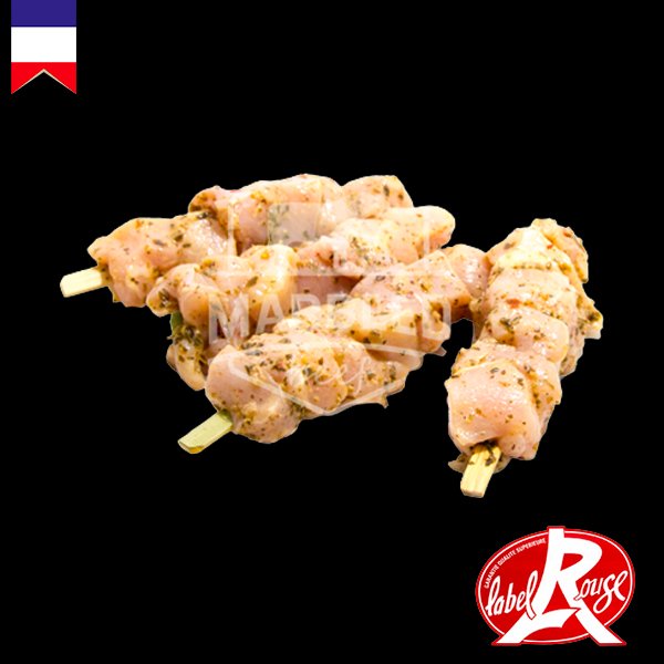 Mini-Brochette de Filet de Poulet Label Rouge ±400g - Marbled Beef
