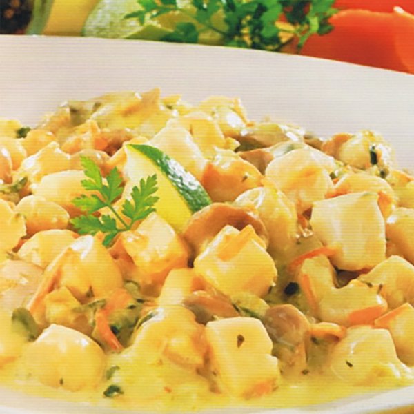 Noix de Saint-Jacques gambas et légumes sauce crémeuse ±1,8kg - Marbled Beef