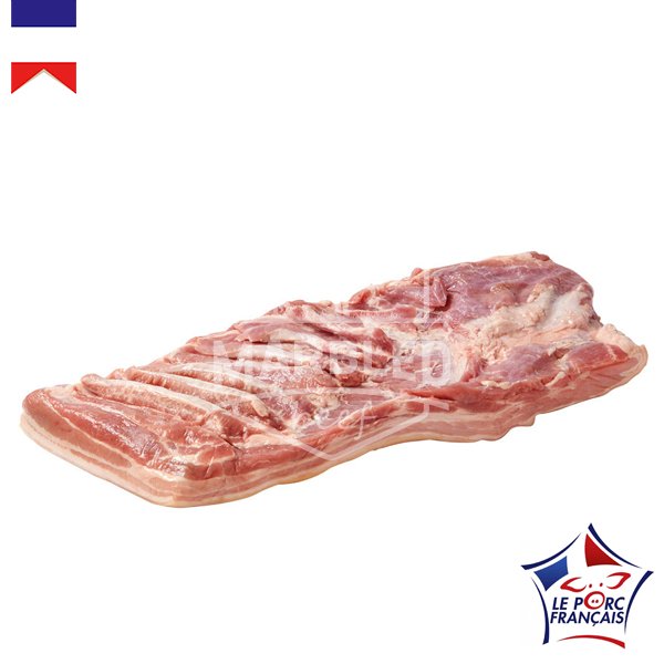 Poitrine de Porc Désossée 4 Faces Frais ±5kg [Vente en Gros] - Marbled Beef