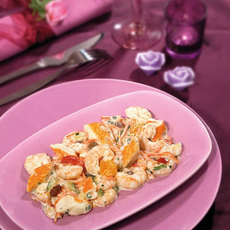 Salade de gambas et mandarine - Marbled Beef