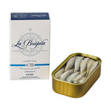 Sardinillas Petites Sardines à l'huile d'olive 16/20 La Brujula 115 gr. - Marbled Beef
