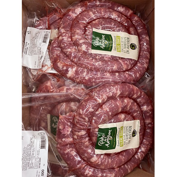 Saucisse au Couteau Supérieure Porc de l'Aveyron ±1kg - Marbled Beef
